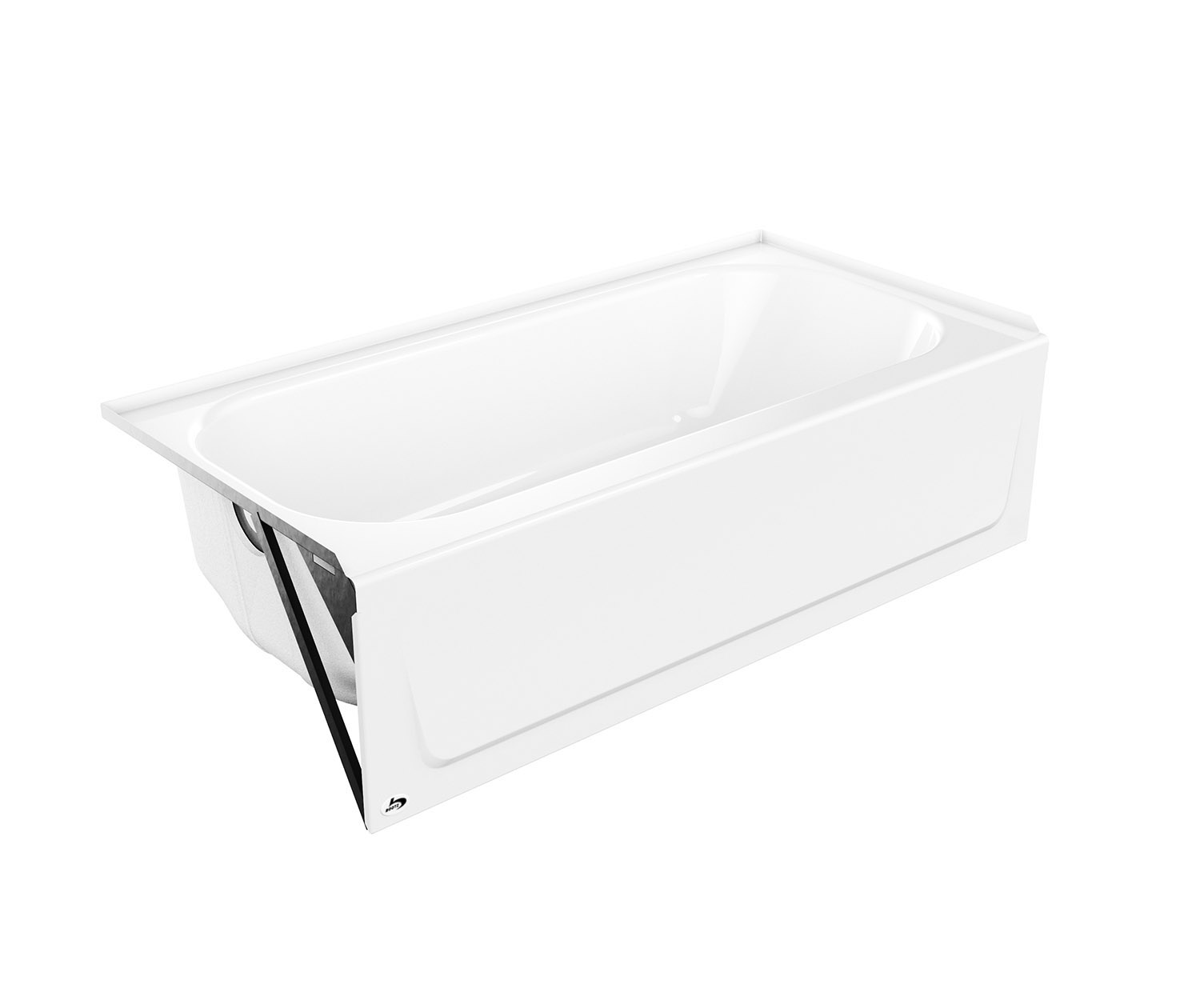 MauiCast Plus 6032 Right Drain Alcove Bathtub in White  60
