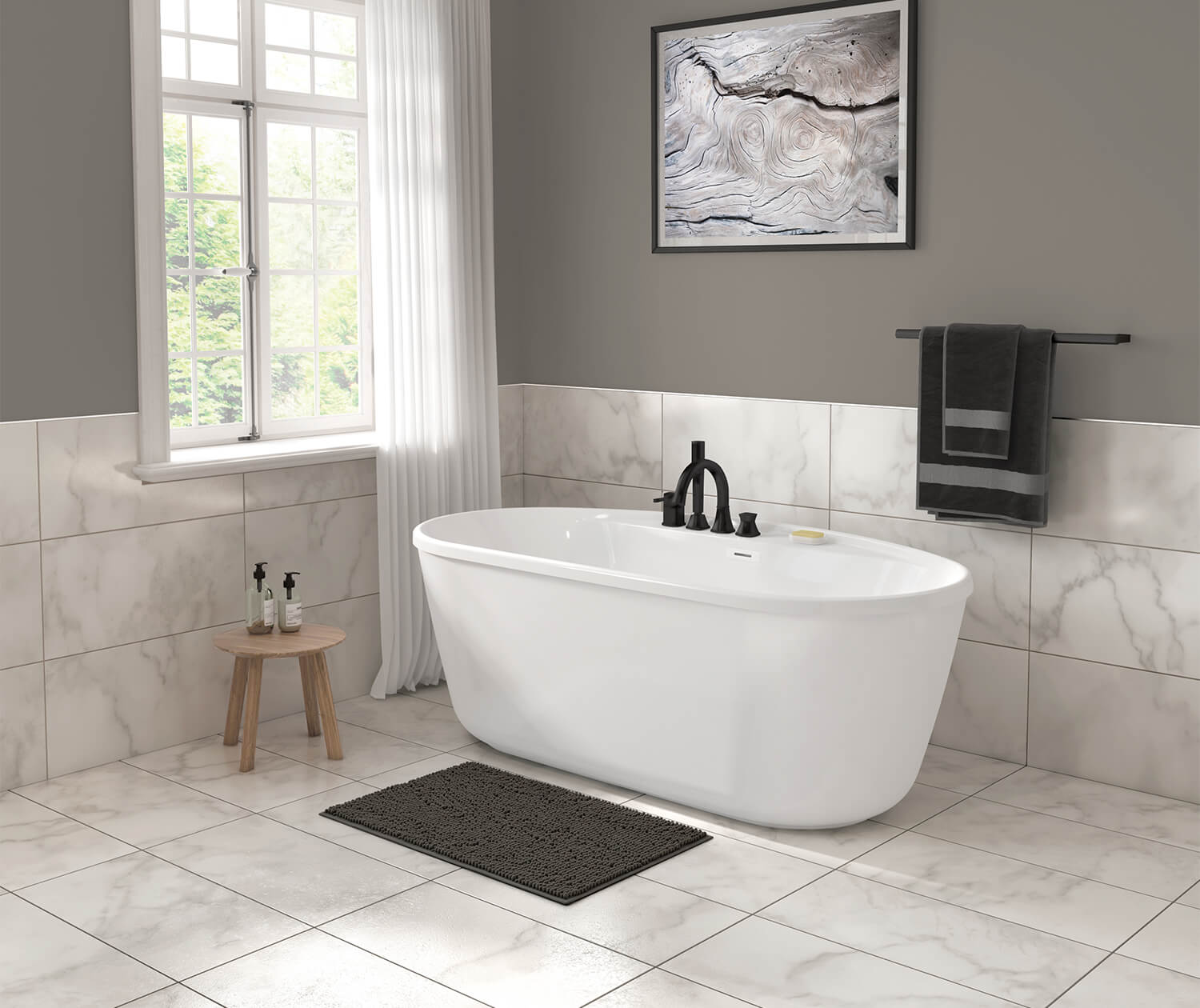 ELDORA 58X32X23 FREESTND TUB