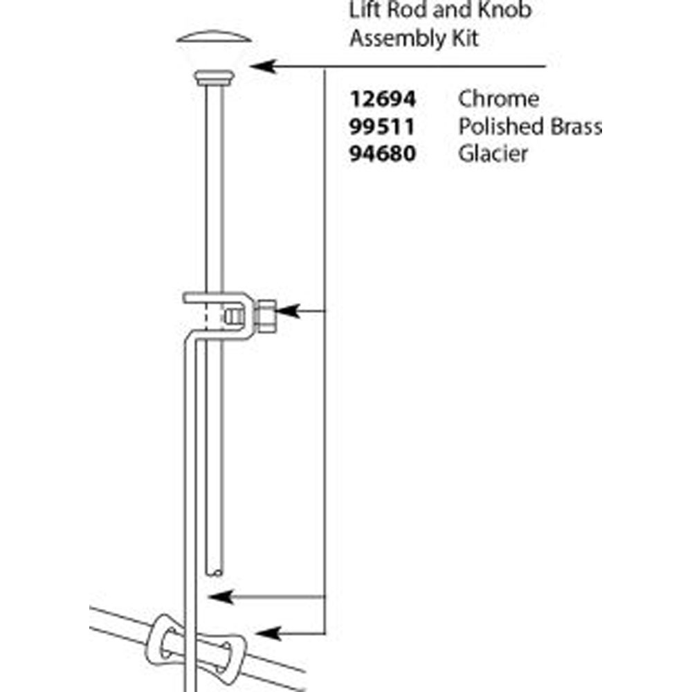 Moen 99511 Lift Rod Kit Polished Brass 