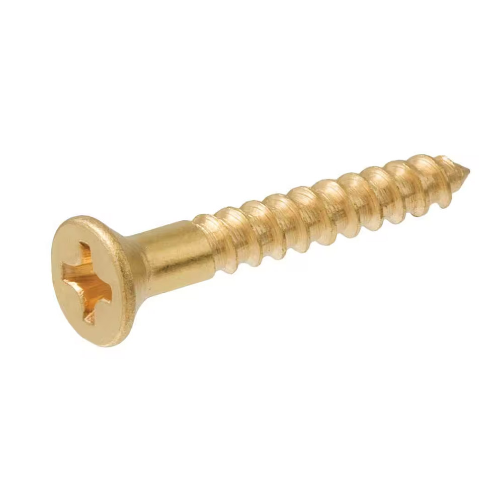 #12 X 2-1/2 BRASS WOOD SCREW