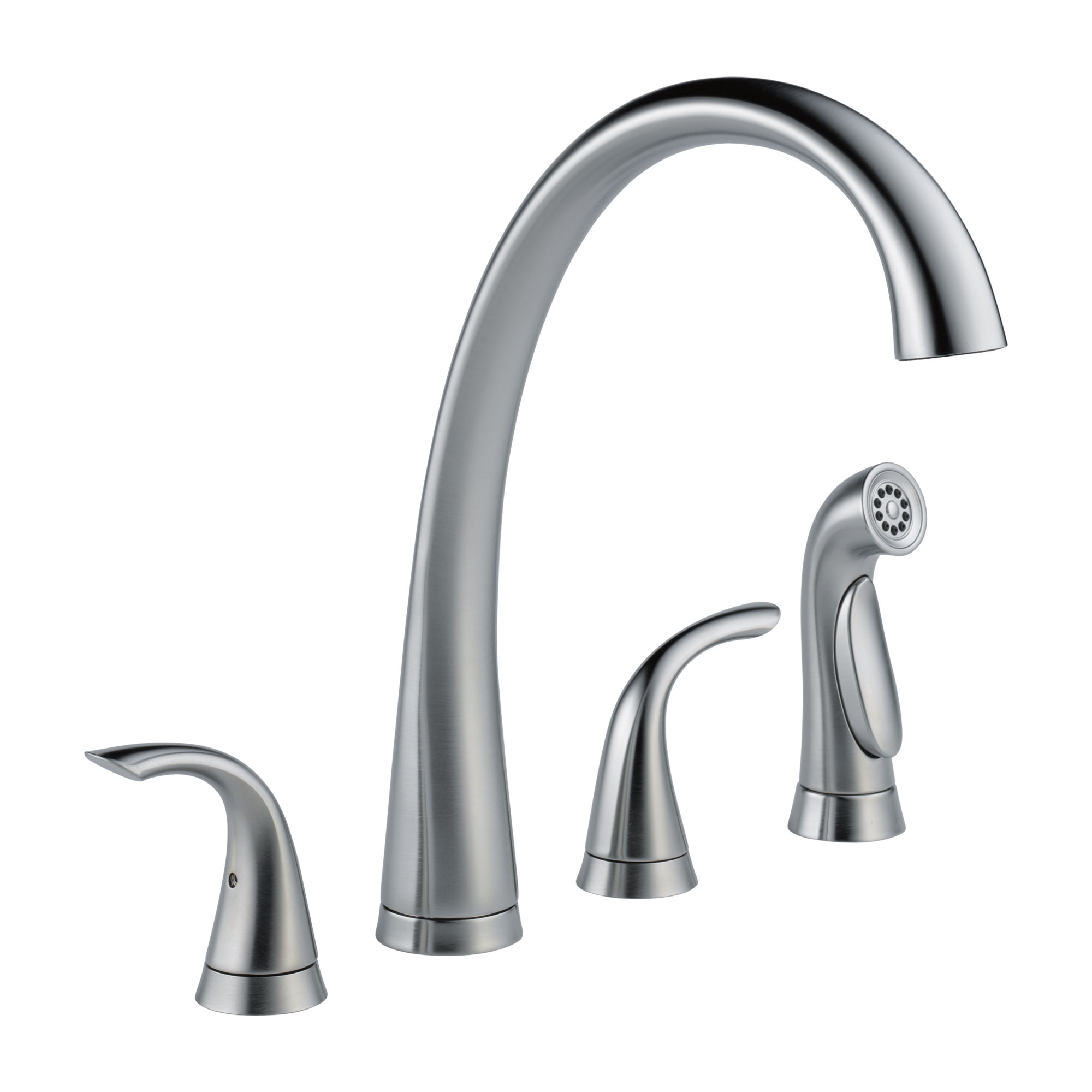 Two Handle Widespread Kitchen Faucet with Spray