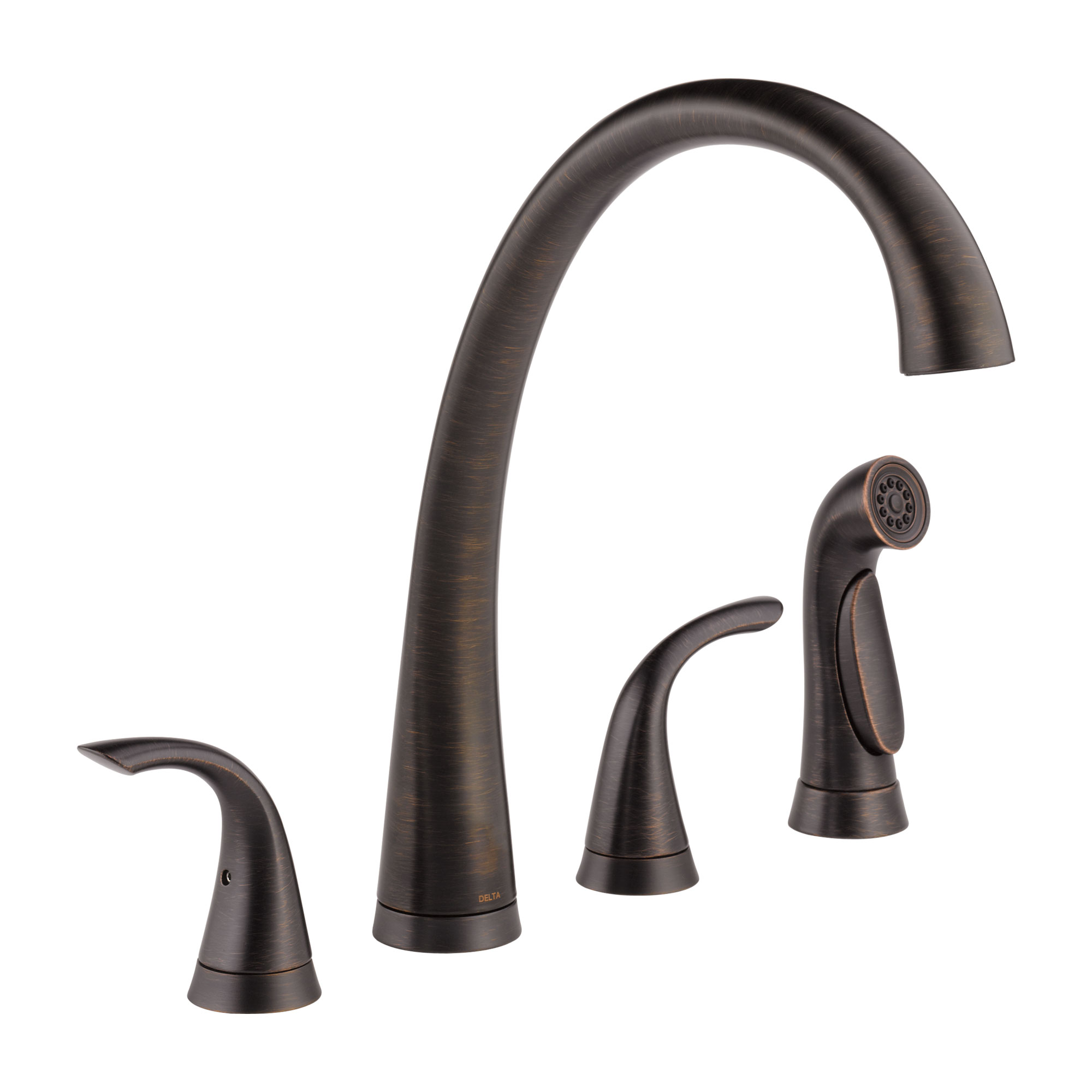 Two Handle Widespread Kitchen Faucet with Spray