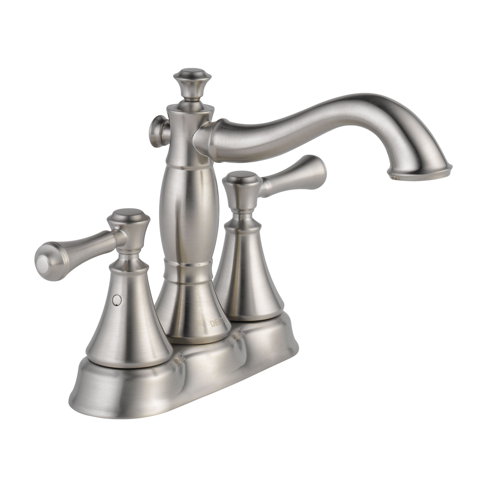 Two Handle Centerset Bathroom Faucet - Metal Pop-Up