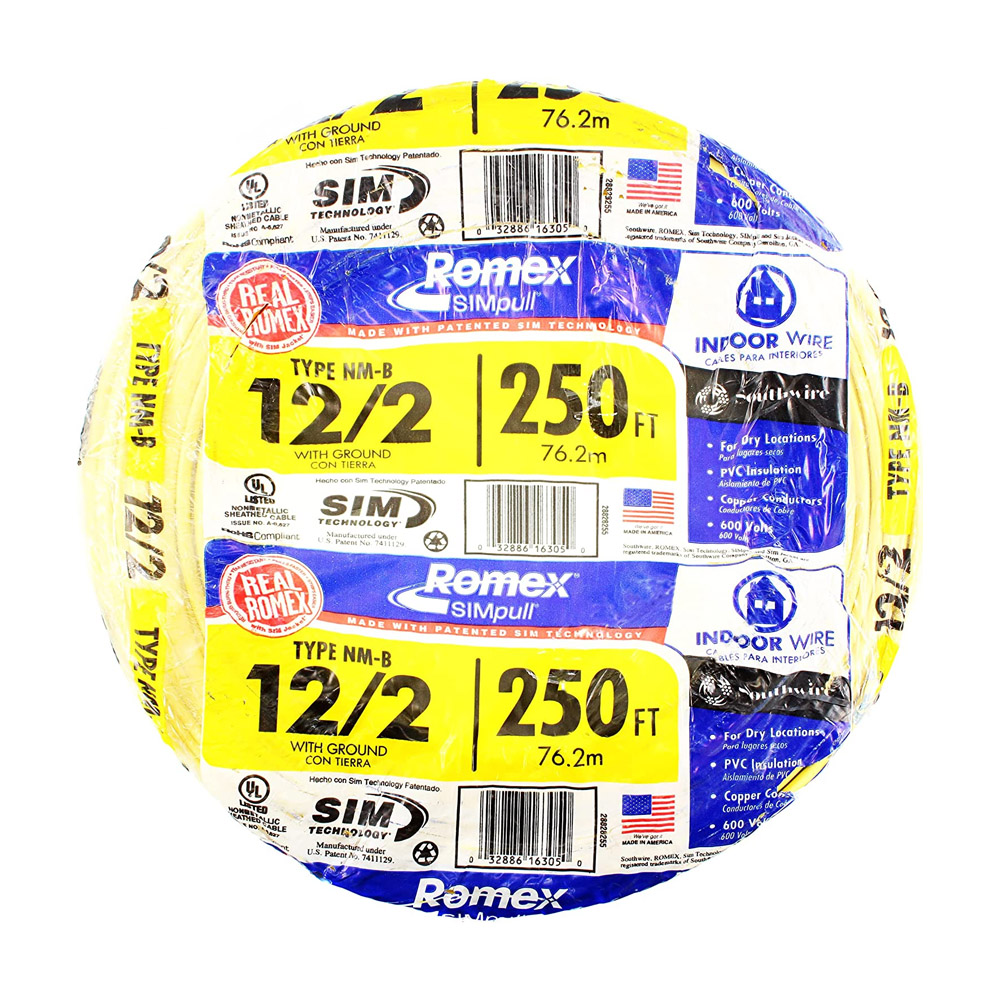250' ROLL OF 12/2 ROMEX