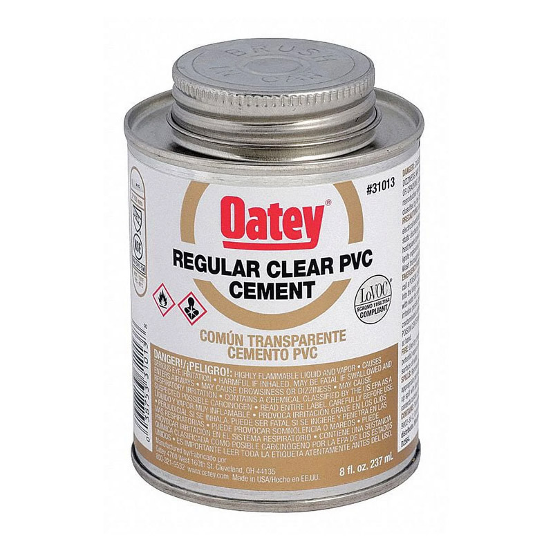 PVC REG CLEAR CEMENT 8OZ 1/2PT