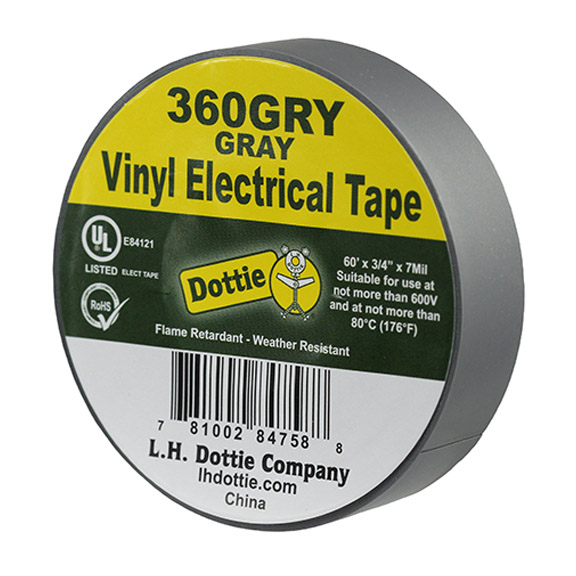 3/4'' X 60' GRAY ELECT TAPE