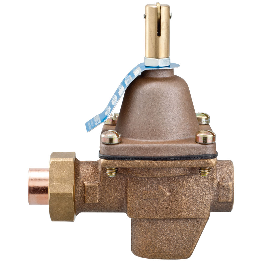 1/2 In High Capacity Water Feed Regulator, Union Solder Inlet Connection
