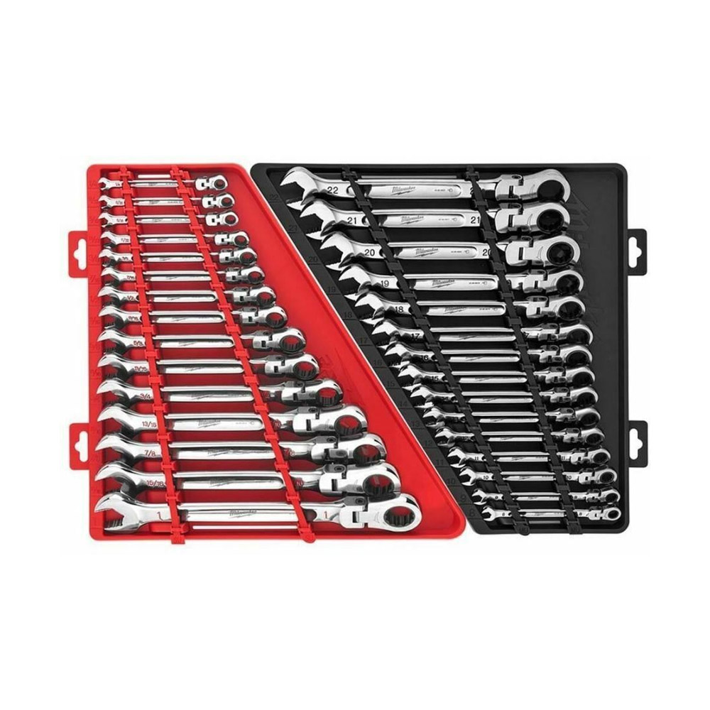 Flex head wrench set
