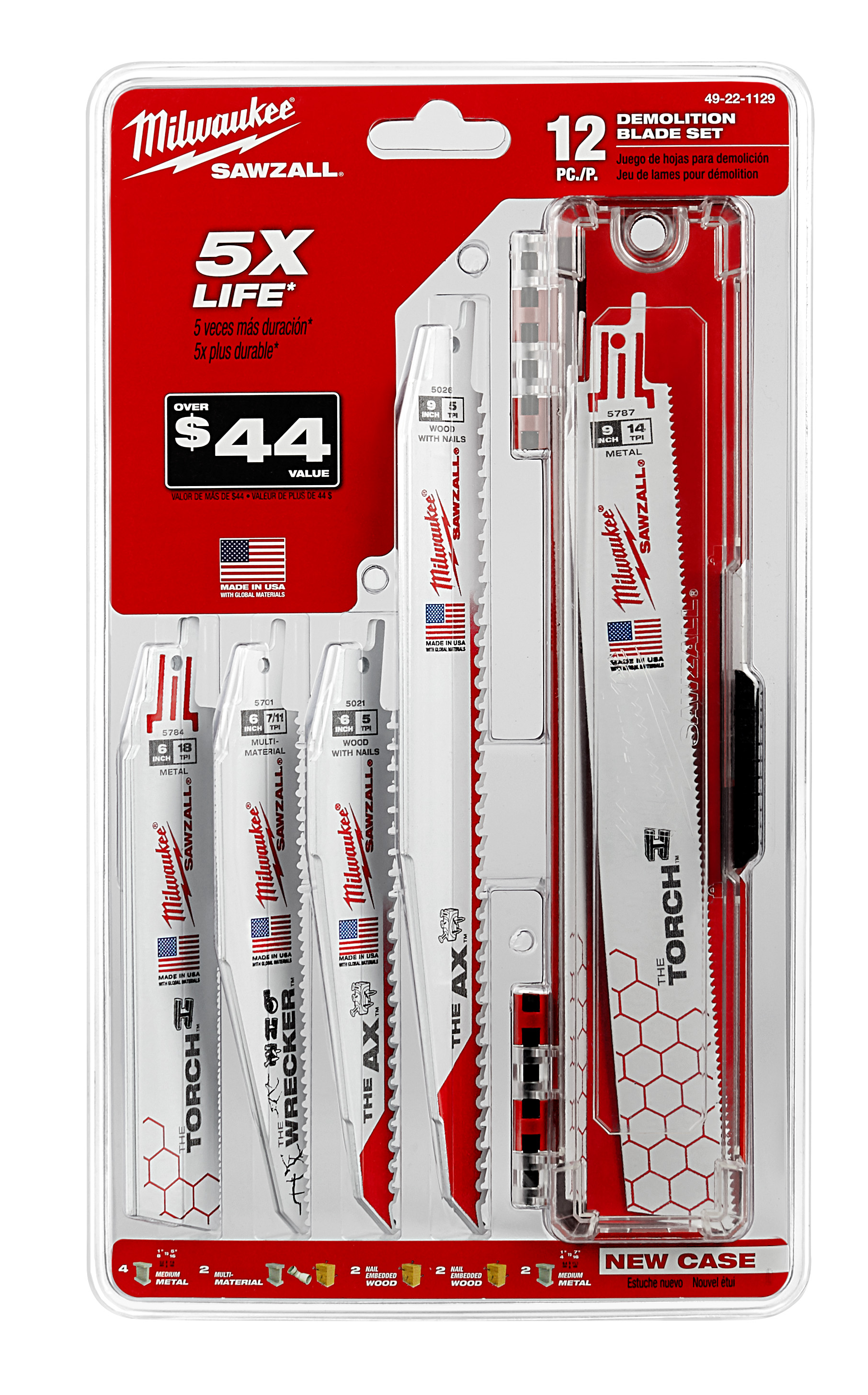12 Pc Sawzall™ Blade Set