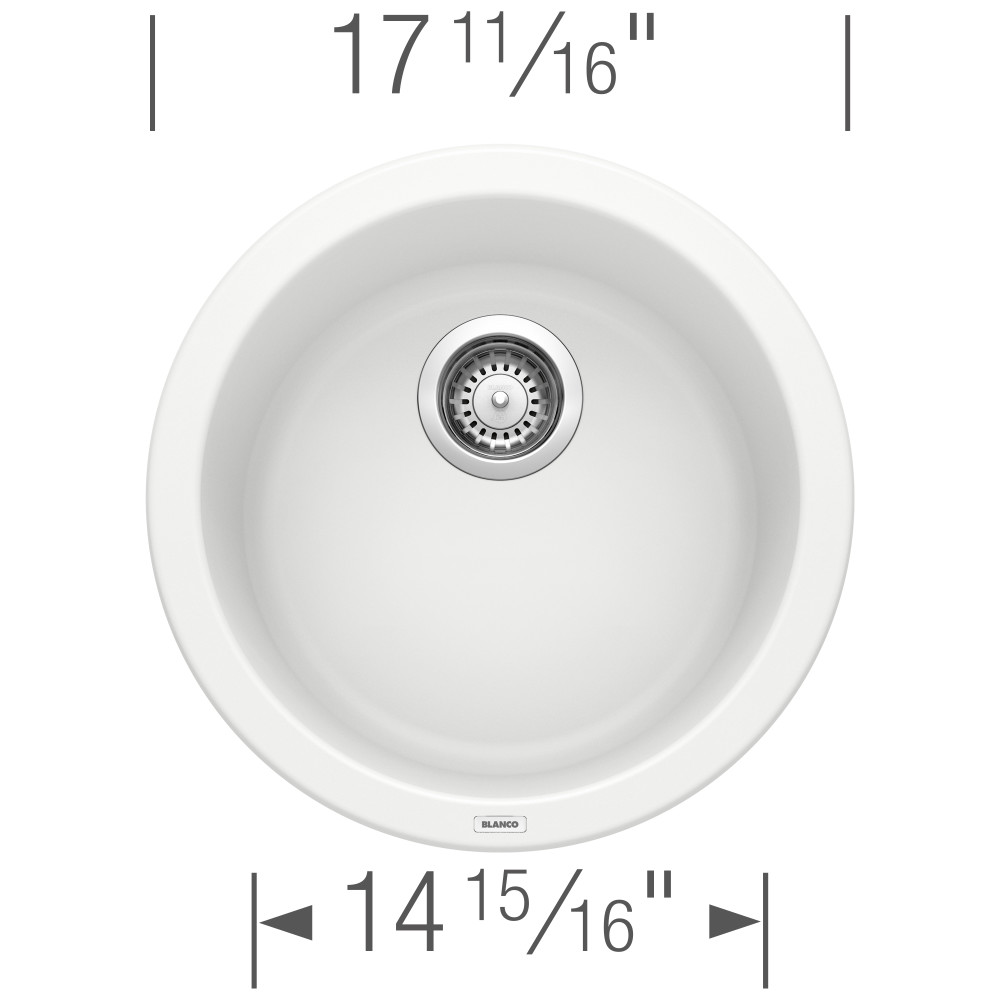 Rondo Drop In/Undermount Bar Sink - White