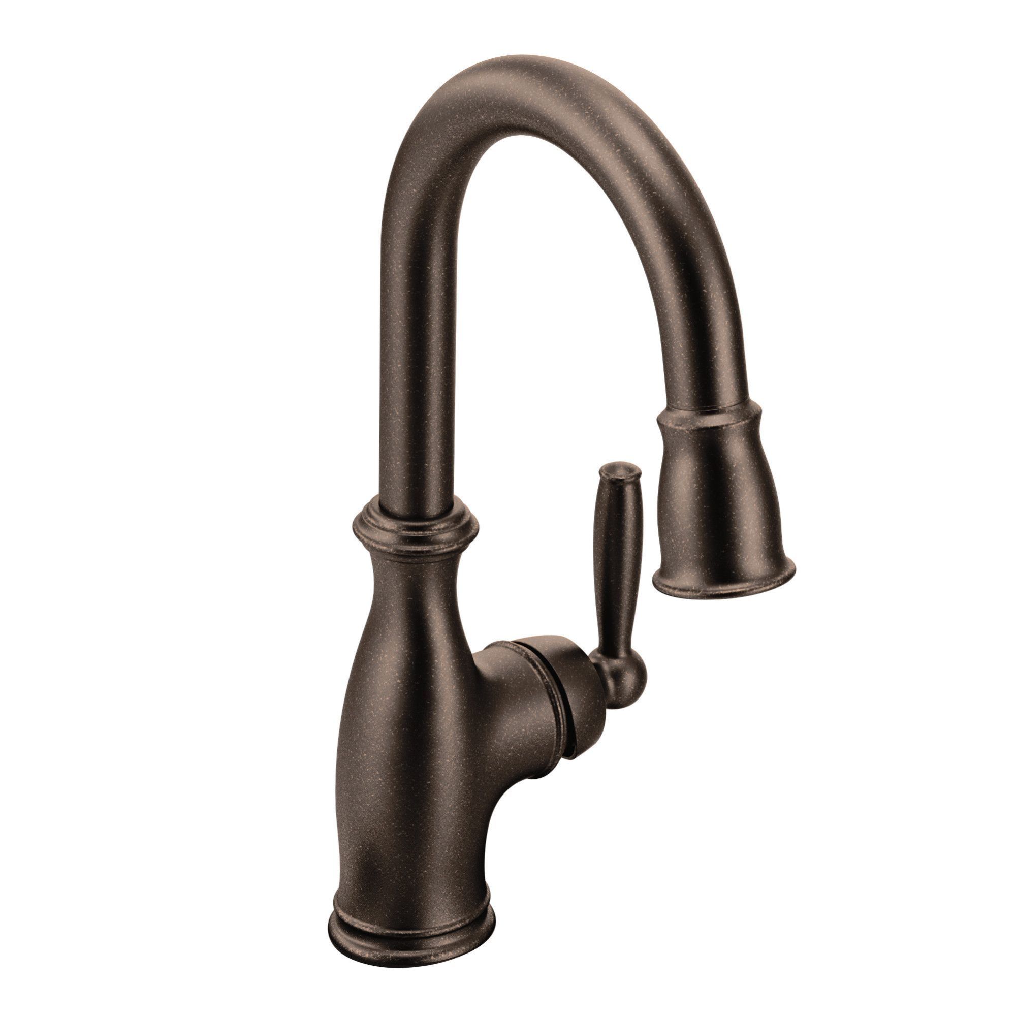 Moen Brantford Oil rubbed bronze one-handle pulldown bar faucet
