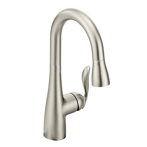 Moen Arbor Spot resist stainless one-handle pulldown bar faucet