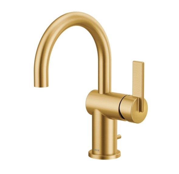 Moen Cia Brushed gold one-handle bathroom faucet
