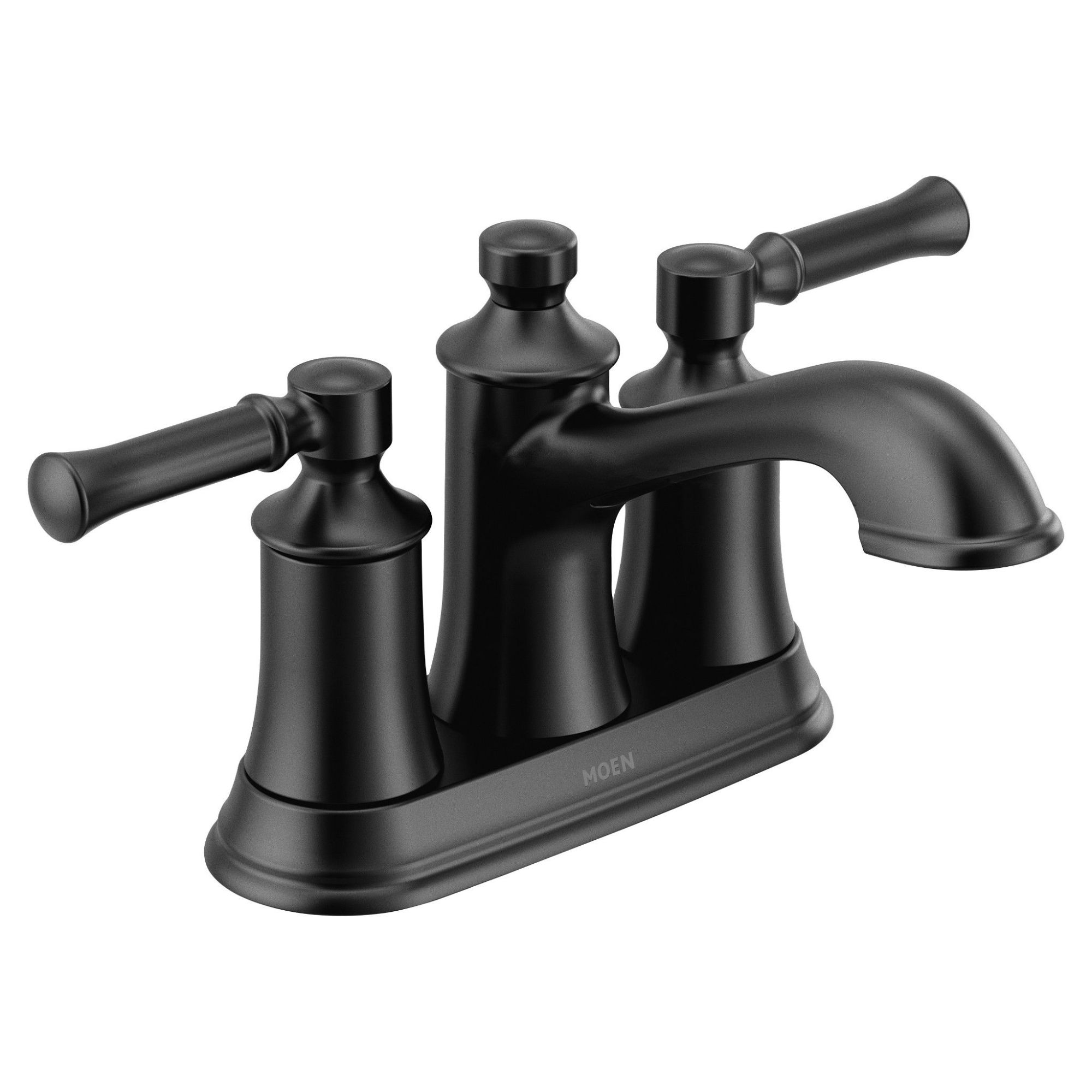 Moen Dartmoor Matte black two-handle bathroom faucet