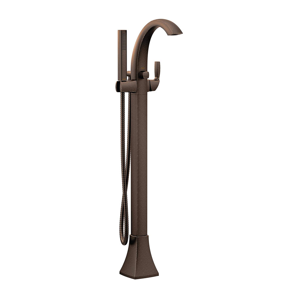 Standard Plumbing Supply - Product: Moen Voss Oil rubbed bronze one-handle  tub filler includes hand shower