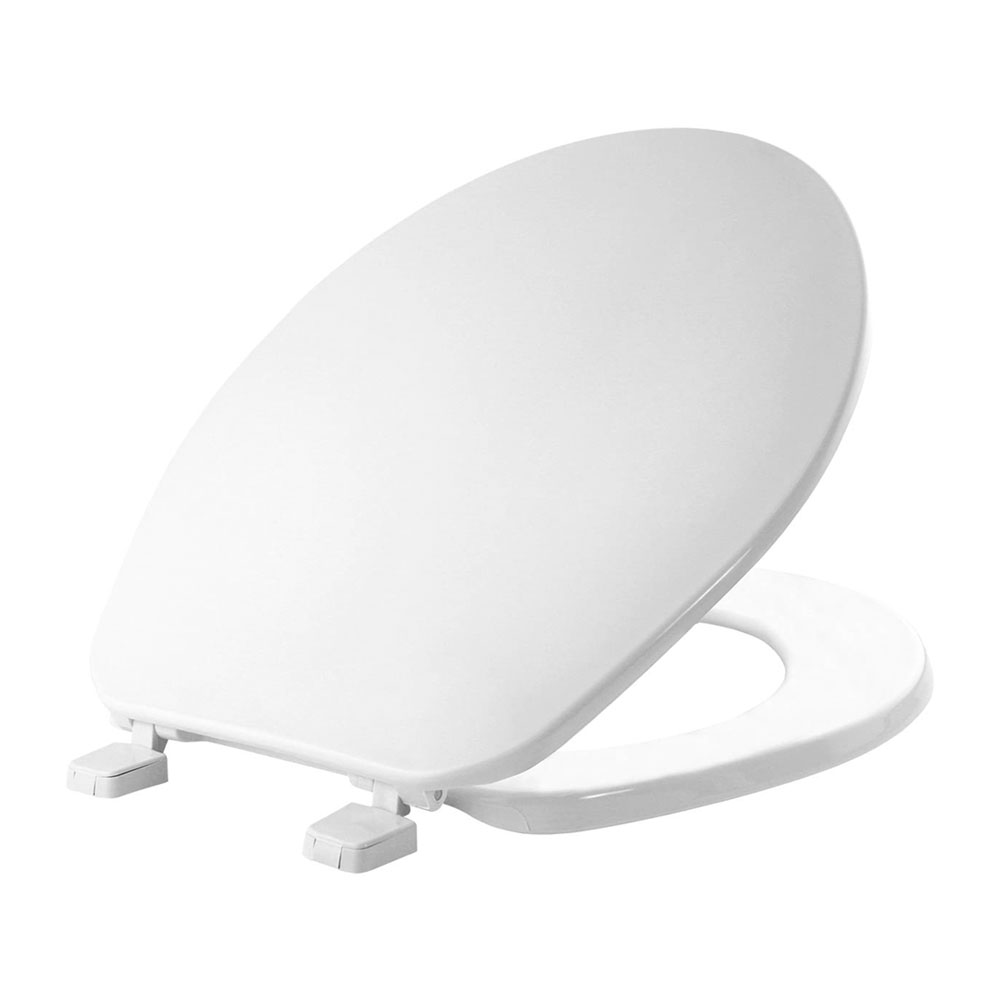 Church  Round Toilet Seat with Cover White Plastic