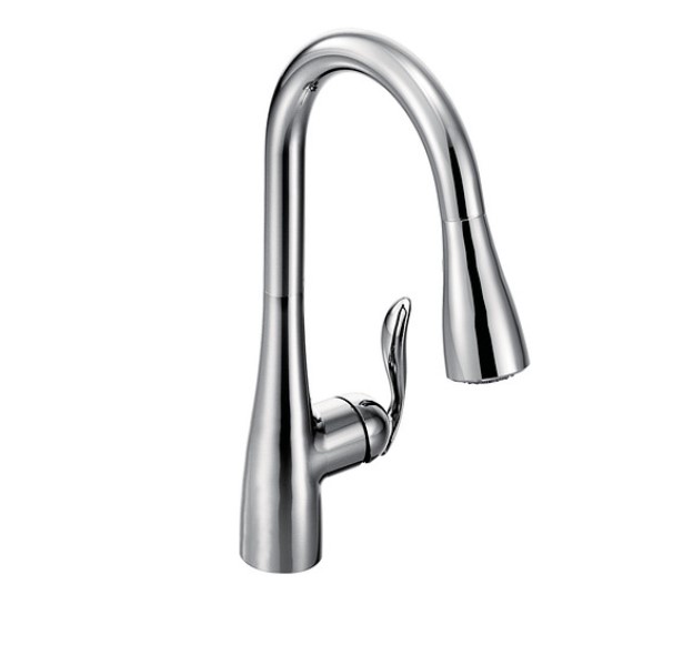 MOEN: Arbor Chrome one-handle pulldown kitchen faucet