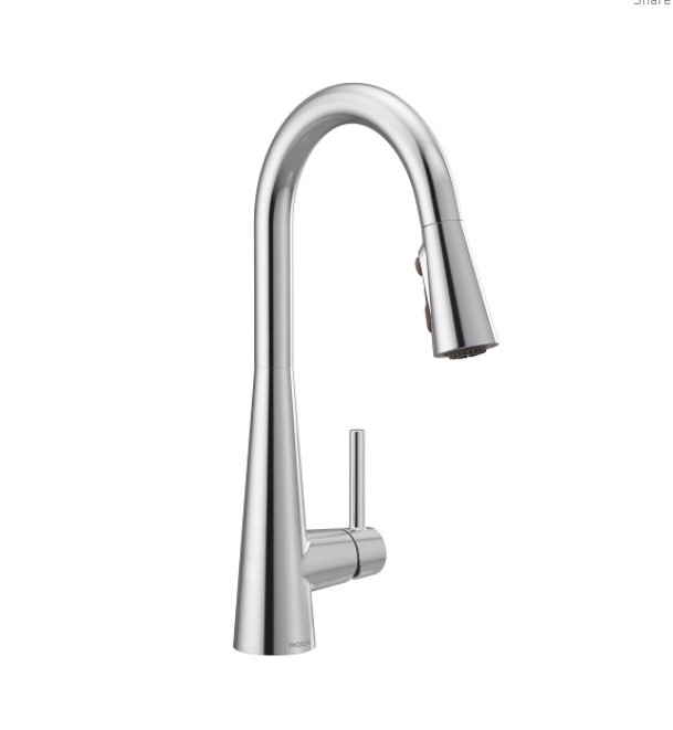 MOEN: Sleek Chrome one-handle pulldown kitchen faucet