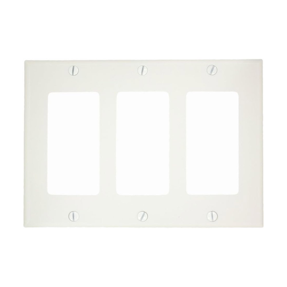 3-GANG DECORA COVER WH
