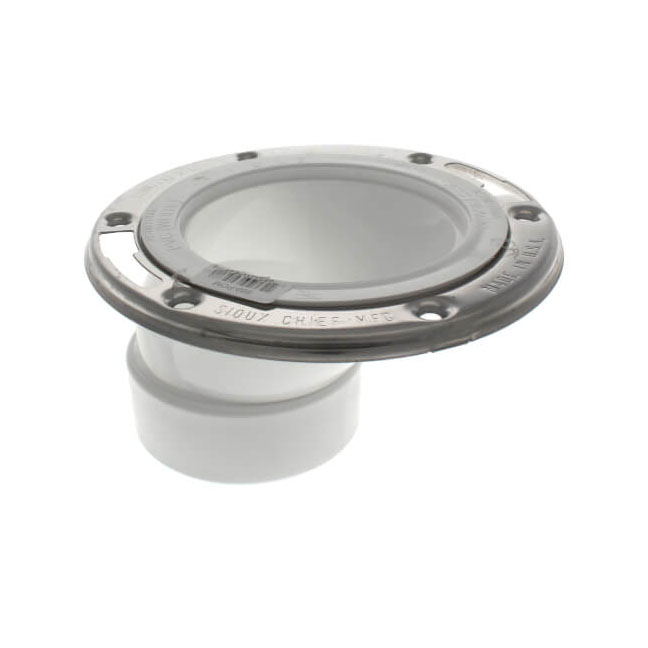 4X3 PVC OFFSET FLANGE W/SS RNG