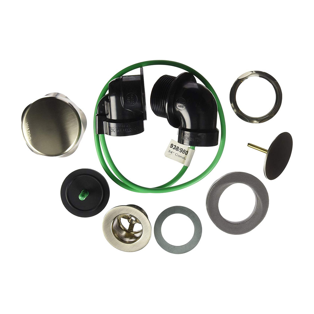 Watco 981-CA-ABS-BN Schedule 40 ABS Piping Innovator Cable Bath Waste Half Kit Brushed Nickel