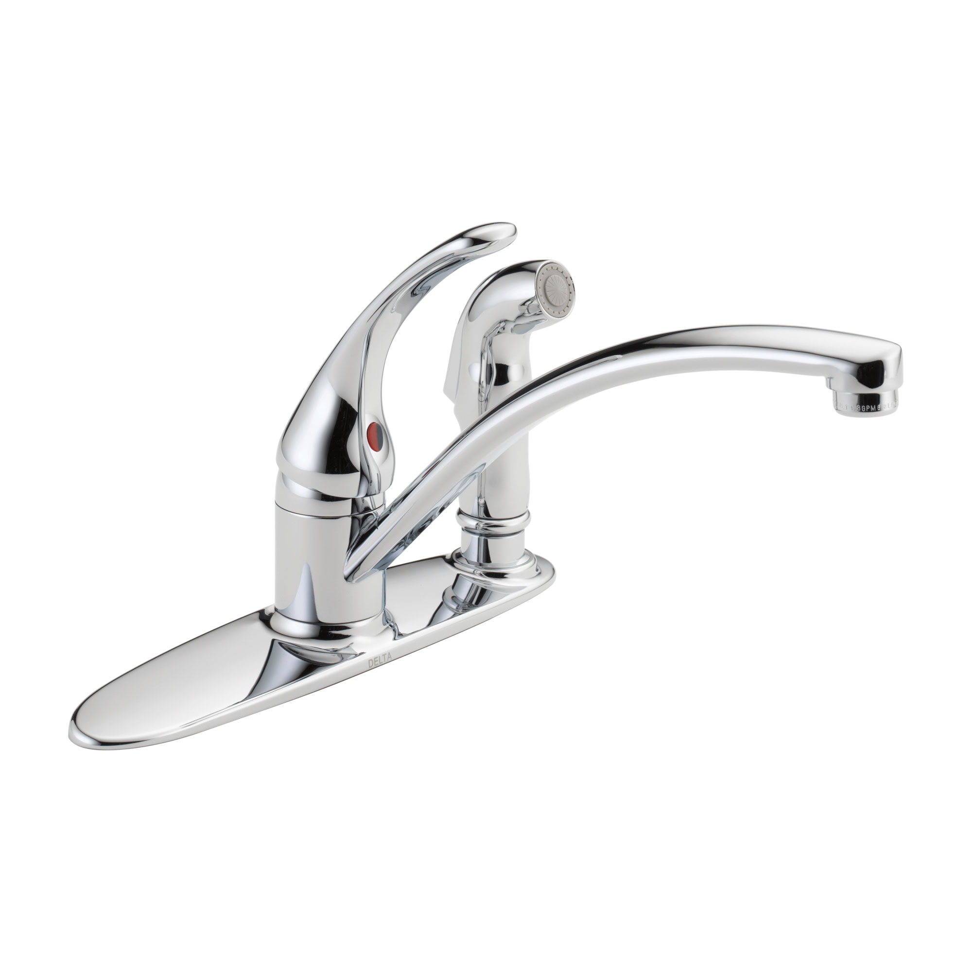 Single Handle Kitchen Faucet with Integral Spray