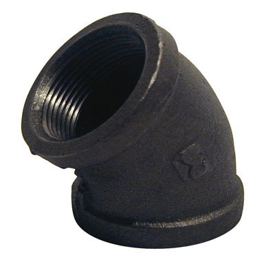 3/8 BLACK 45 ELBOW
