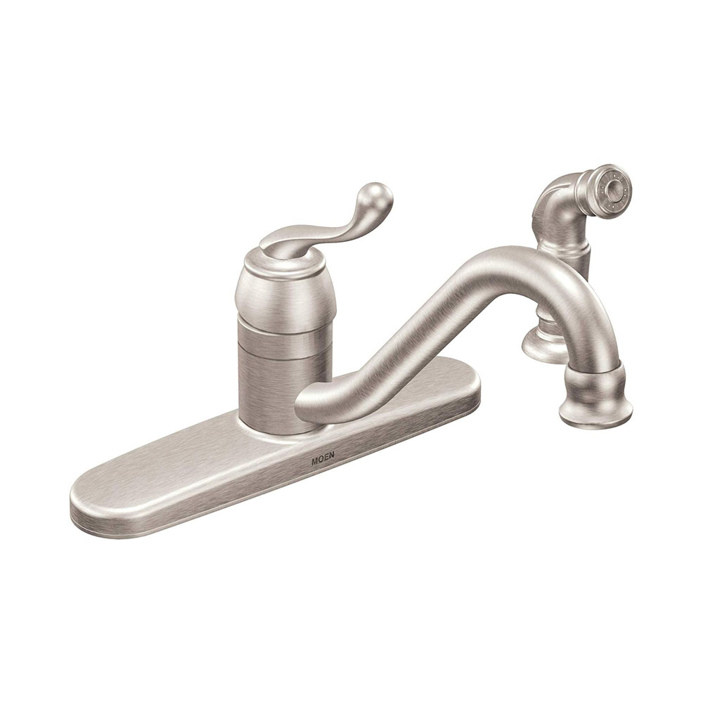 Moen CA87520SRS Muirfield one-handle low arc kitchen faucet Spot Resist Stainless
