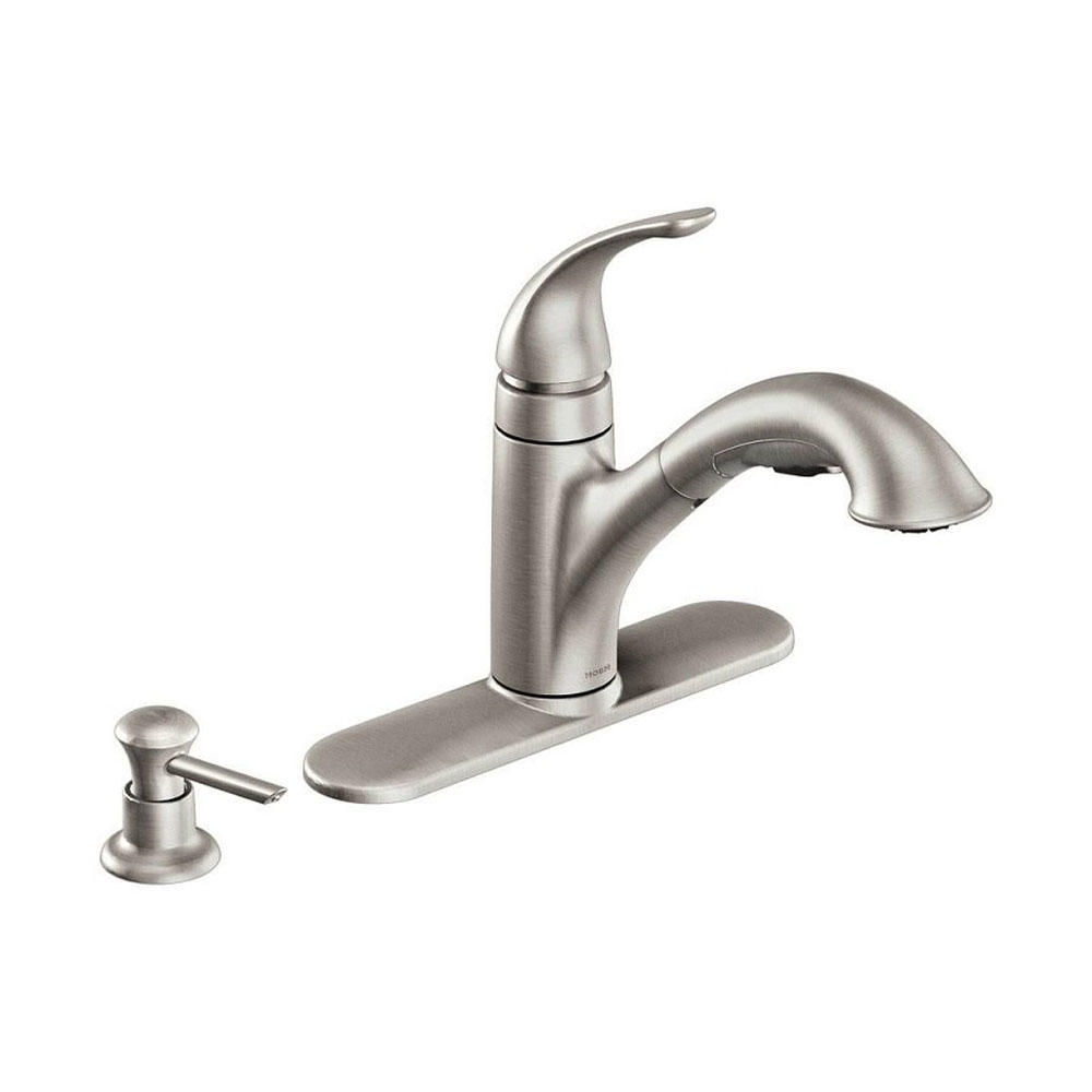 Moen CA87550SRSSD Caprillo one-handle pullout kitchen faucet Spot Resist Stainless