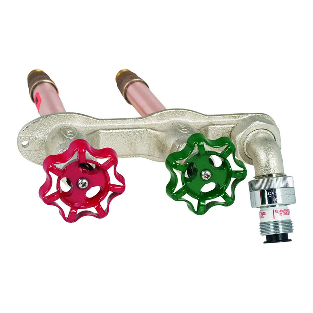 Prier C-108D08 8-Inch Hot and Cold Mixing Hydrant with 1/2-Inch MPT and 1/2-Inch SWT