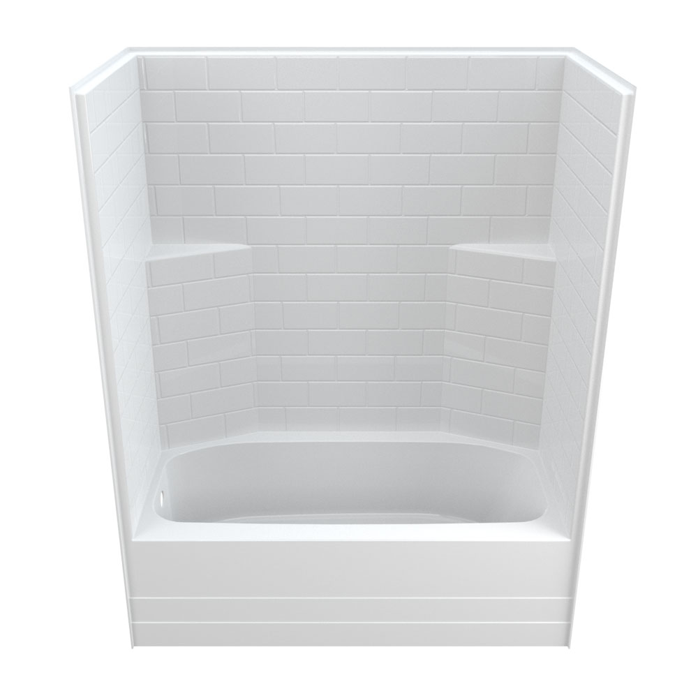 TUB SHOWER STALL SUBWAY LH WH