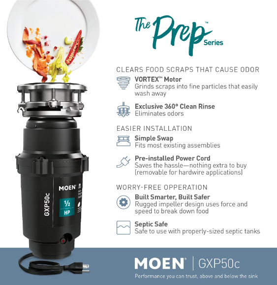 Moen GX PRO Series Garbage disposal