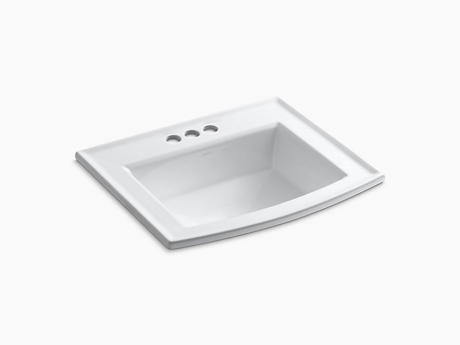 KOHLER  K-2356-4-95 ArcherÂ®  Drop-in bathroom sink with 4