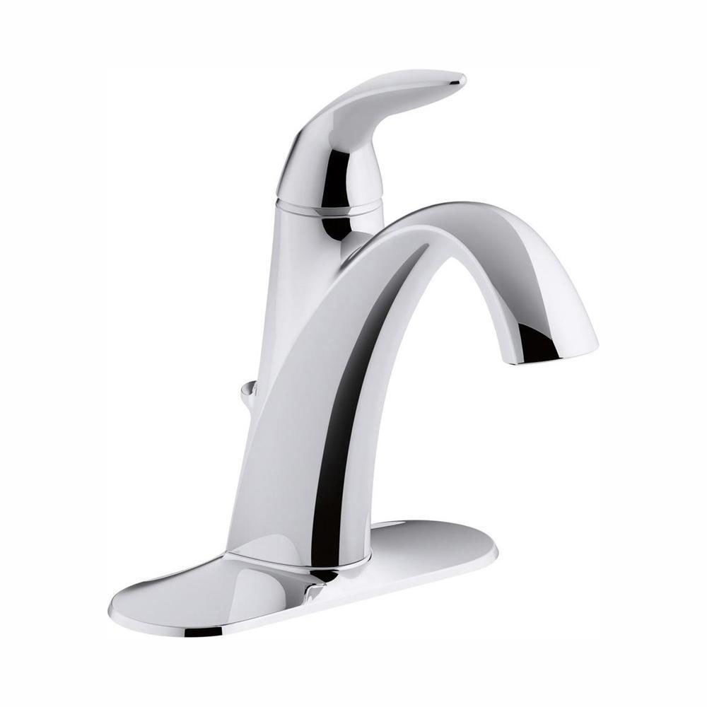 Alteo Single Hole Single Handle Mid Arc Water-Saving Bathroom Faucet in Polished Chrome