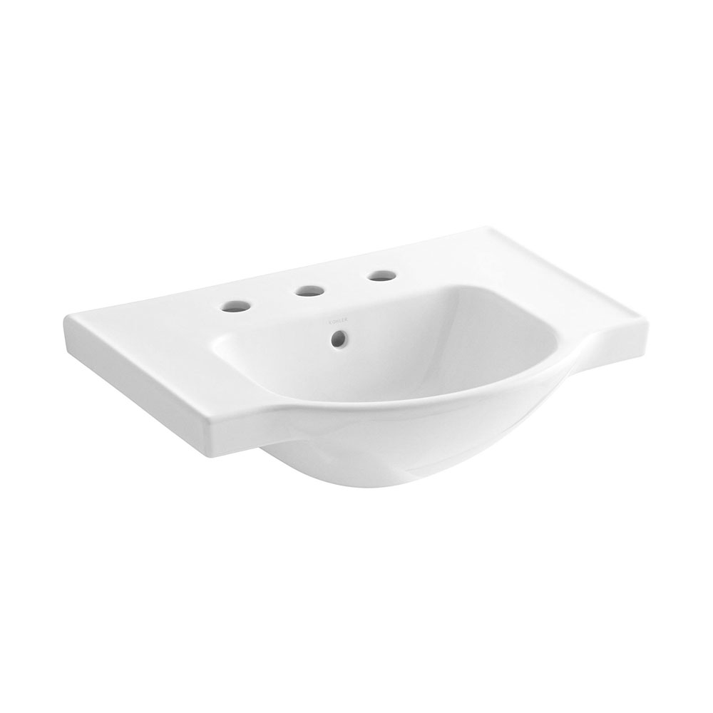 KOHLER  K-5248-8-0 5248-8-0 Veer Widespread Sink Basin, 24-Inch, White