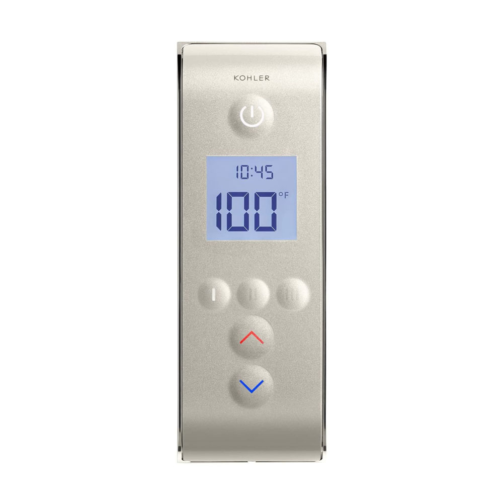 Kohler DTV Prompt® K-558-E-1SN Three-outlet digital interface with eco-mode diverter Satin Nickel With Polished Nickel