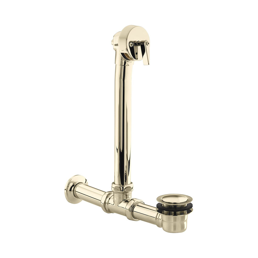 Kohler K-7104-CP Iron Works Exposed Bath Drain for Above-the-Floor Installation Polished Chrome