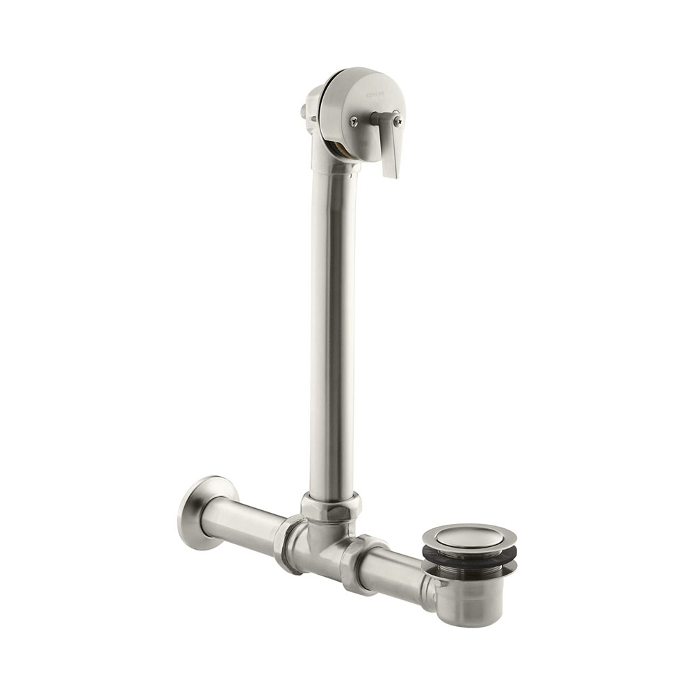 Kohler K-7104-CP Iron Works Exposed Bath Drain for Above-the-Floor Installation Polished Chrome