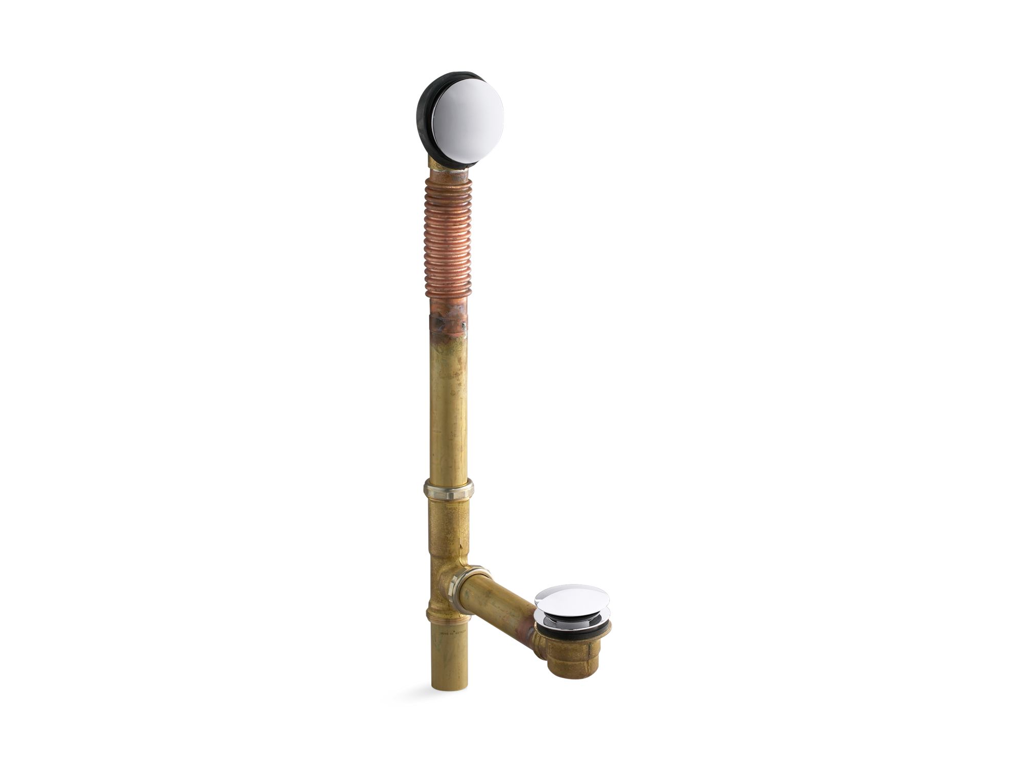 Kohler K-7259-CP Clearflo Brass Toe-tap Drain for 14