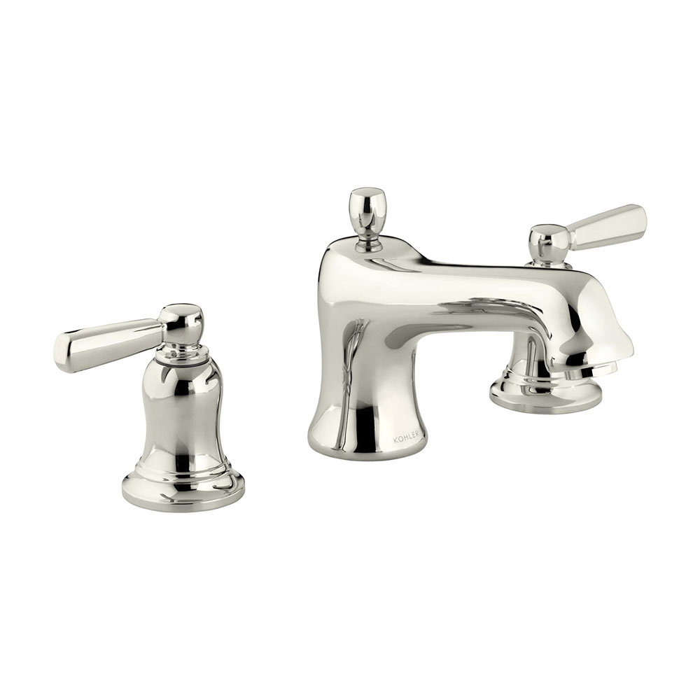 Kohler Bancroft® K-T10585-4-CP Bath faucet trim for deck-mount high-flow valve with non-diverter spout and metal lever handles, valve not included Polished Chrome