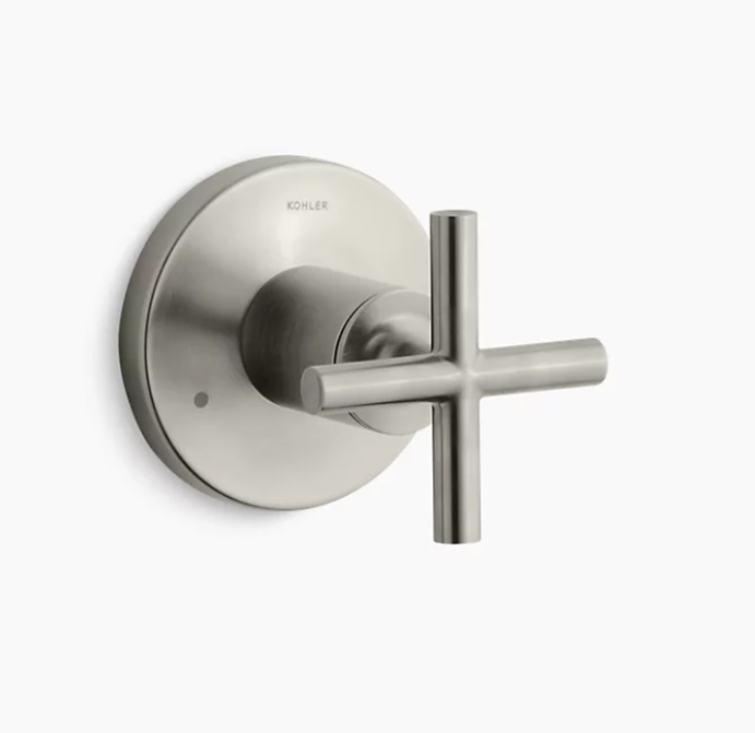 Kohler Purist®  Valve trim with cross handle for transfer valve Polished Chrome