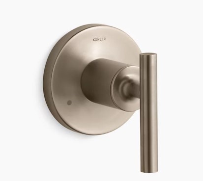 Kohler Purist®  Valve trim with cross handle for transfer valve Polished Chrome