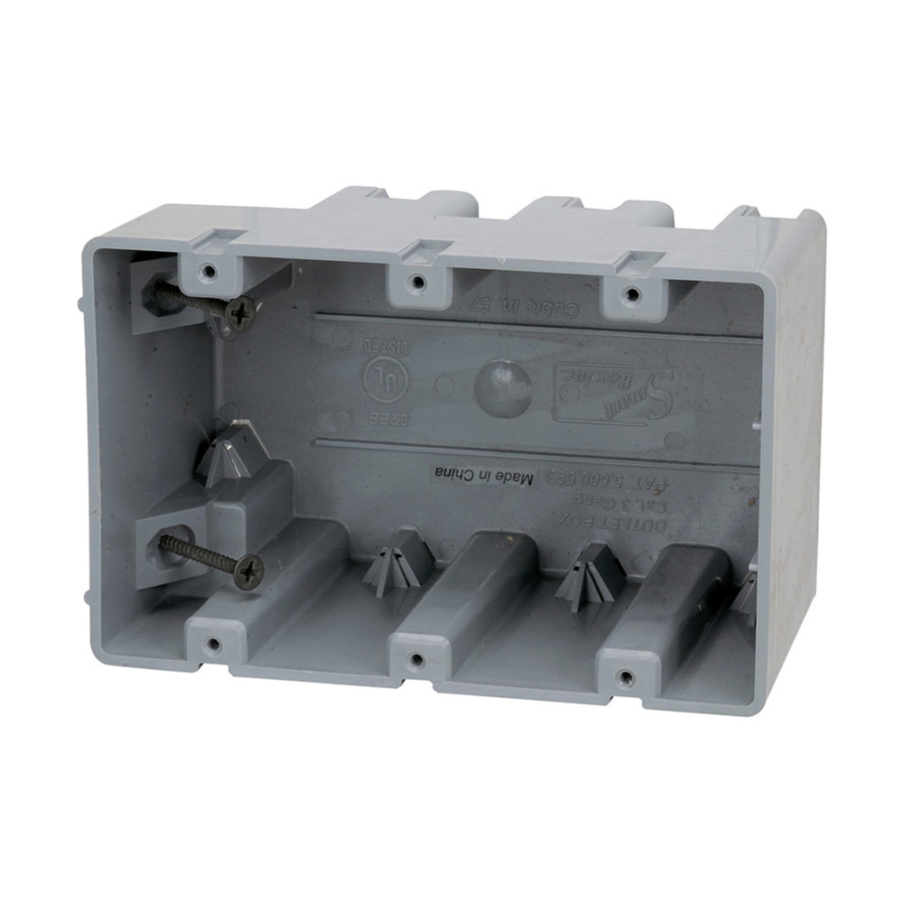 SMART BOX ADJ DEPTH 3 GANG