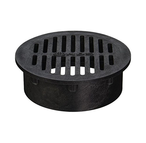 6 BLACK ROUND GRATE