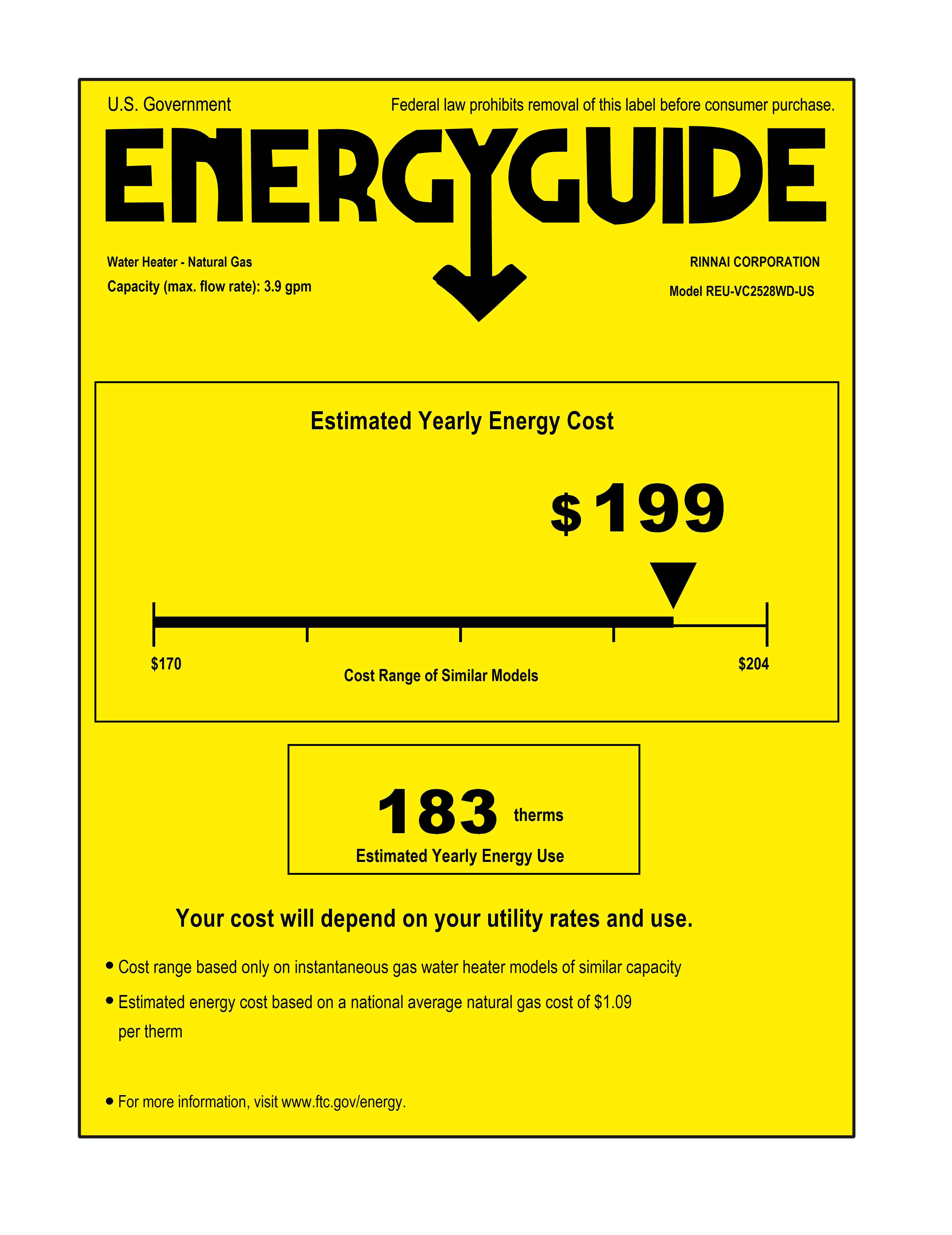 Standard Plumbing Supply - Product: Rinnai RL75EN Tankless Water Heater 7.5  Gallons Per Minute Natural Gas
