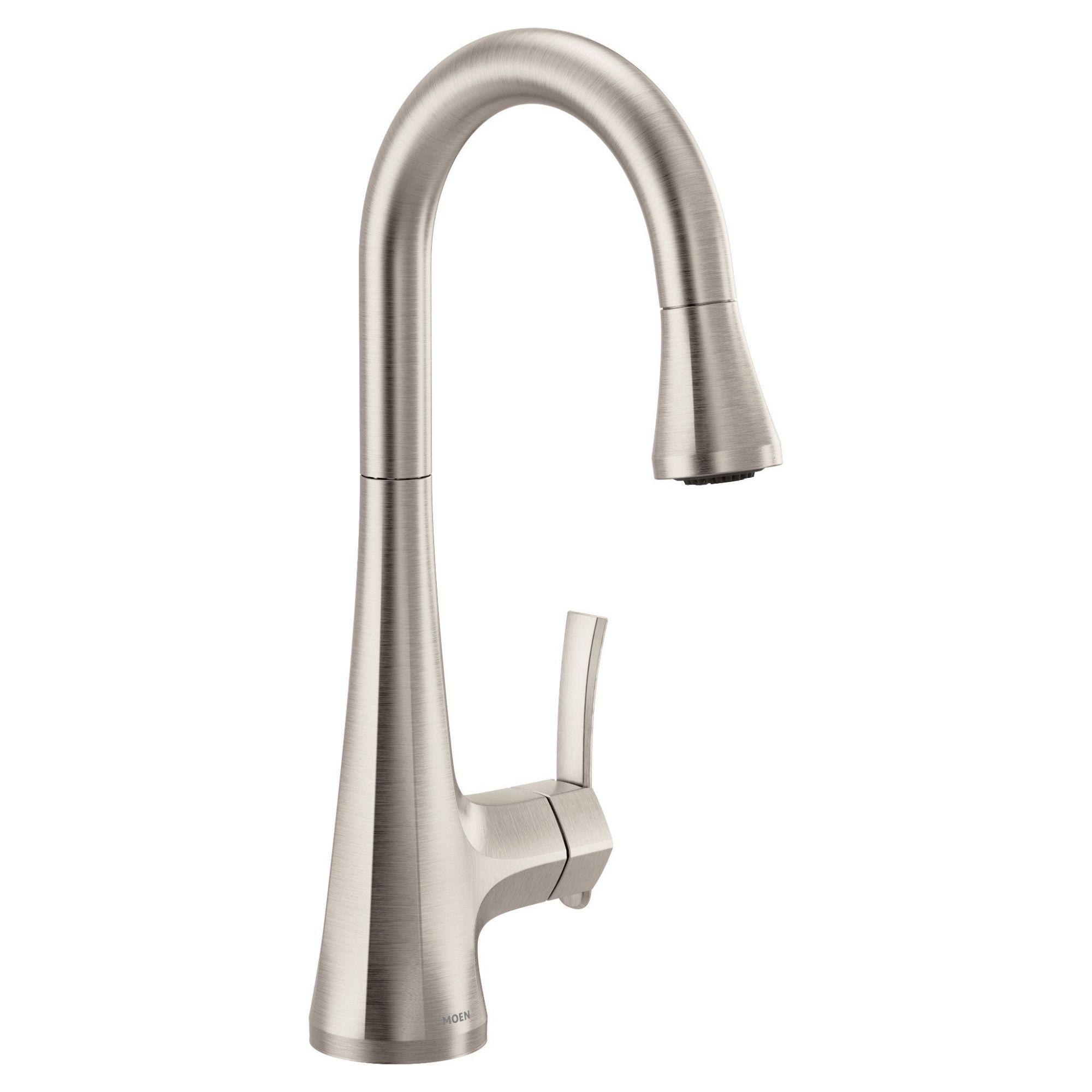 Moen Sinema Spot resist stainless one-handle pulldown bar faucet