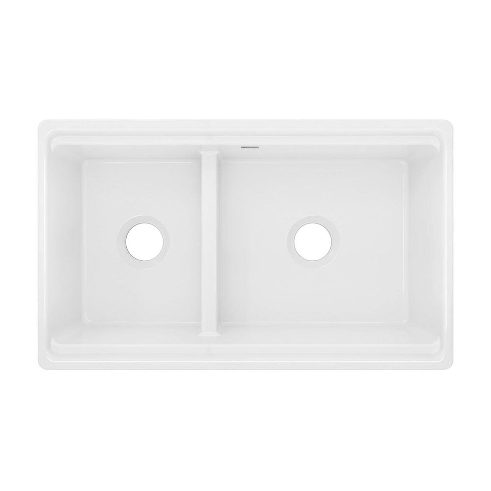 FIRECLAY DBL U/MNT 33X20X10