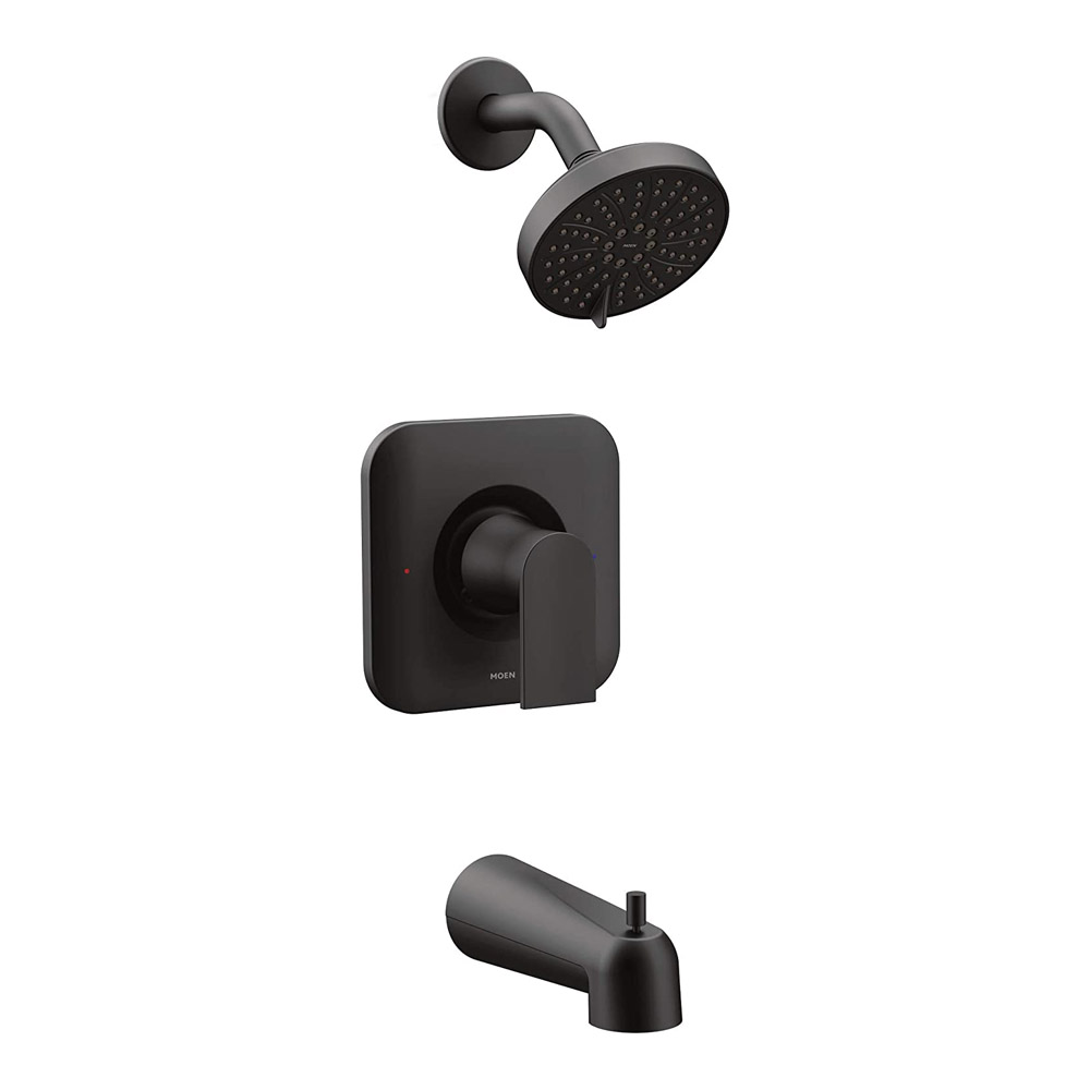 Moen Genta LX Matte black Posi-Temp(R) tub/shower