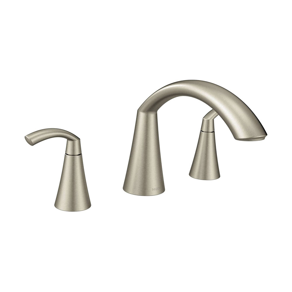 Moen Glyde Brushed nickel two-handle roman tub faucet