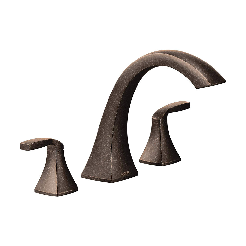 Moen Voss Oil rubbed bronze two-handle roman tub faucet